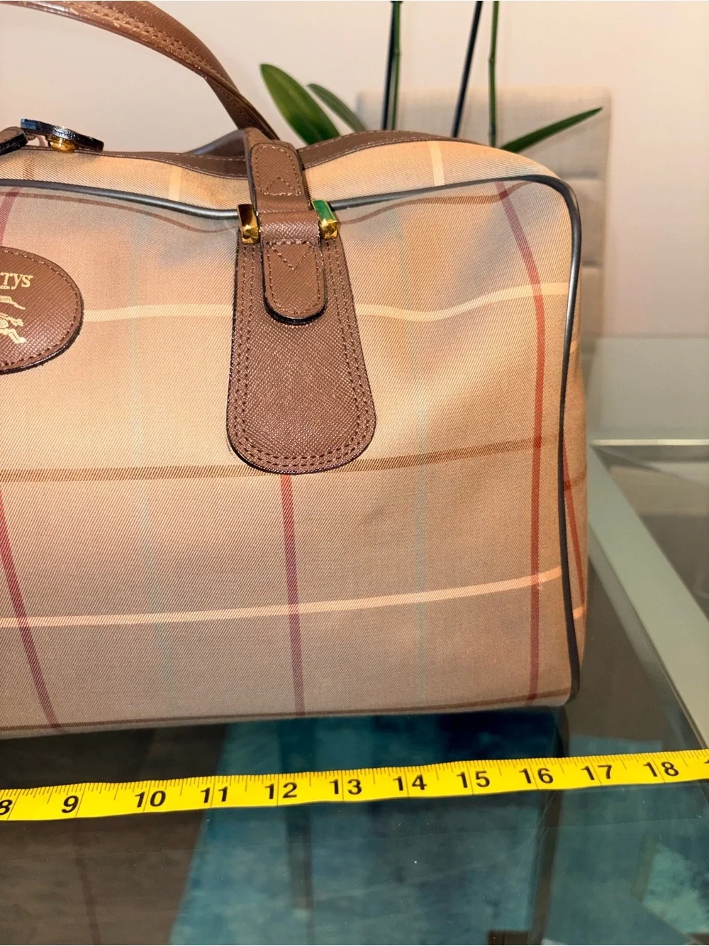 Vintage Burberrys Nova Check Boston Bag,